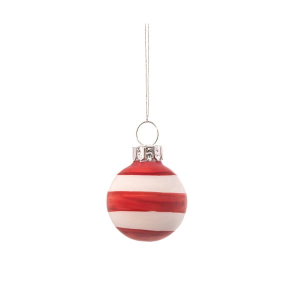 Käsitsi valmistatud klaasist jõulukuulid, 12 tk, ø 3 cm Bauble Stripe – Sass & Belle-image-2