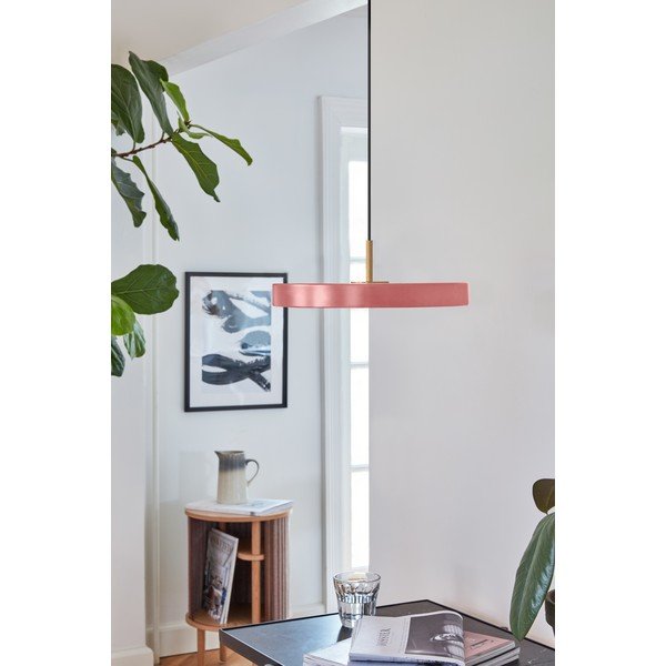 Roosa LED rippvalgusti metallist lambivarjuga ø 31 cm Asteria Mini - UMAGE-image-1