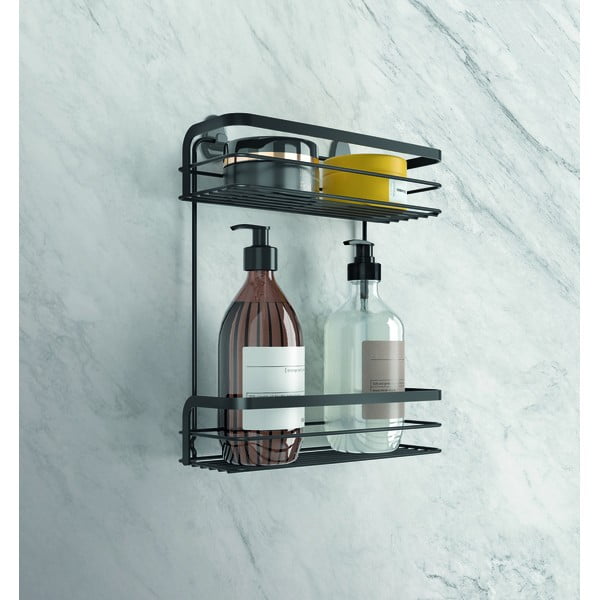 Must kahetasandiline vannitoa riiul Origin Lava - Metaltex-image-2