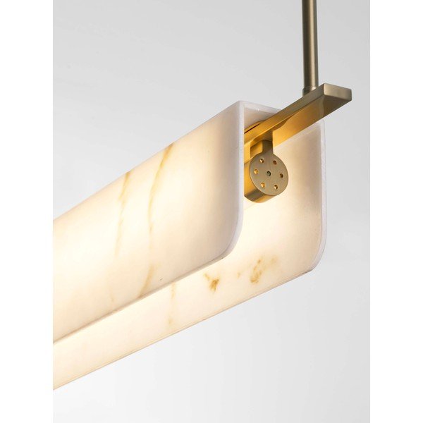 Kreemikas/messingvärvi LED-rippvalgusti marmorist dekooriga, hämardatav Aider - Nova Luce-image-2