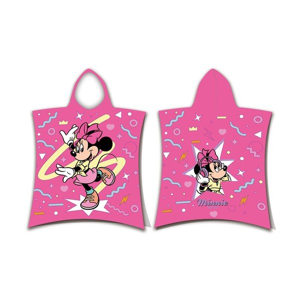 Roosa puuvillane laste pontšo suurus 3-8 aastat Minnie "Sparkle" - Jerry Fabrics