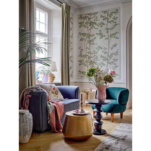 Kuldne metallist ümmargune diivanilaud ø 50 cm Avola - Bloomingville-image-1