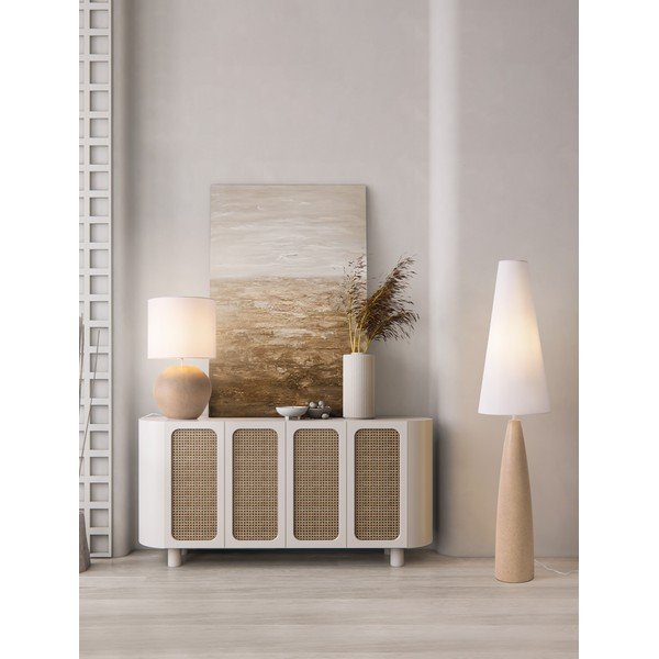 Valge/kreemikas põrandalamp (kõrgus 130 cm) Mizu - Nova Luce-image-3