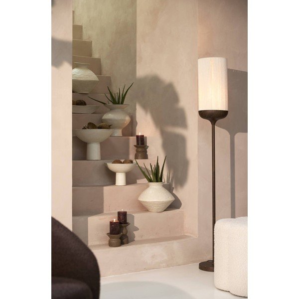 Tumepruun põrandalamp tekstiilist varjuga (kõrgus 159 cm) Dania - Light & Living-image-1