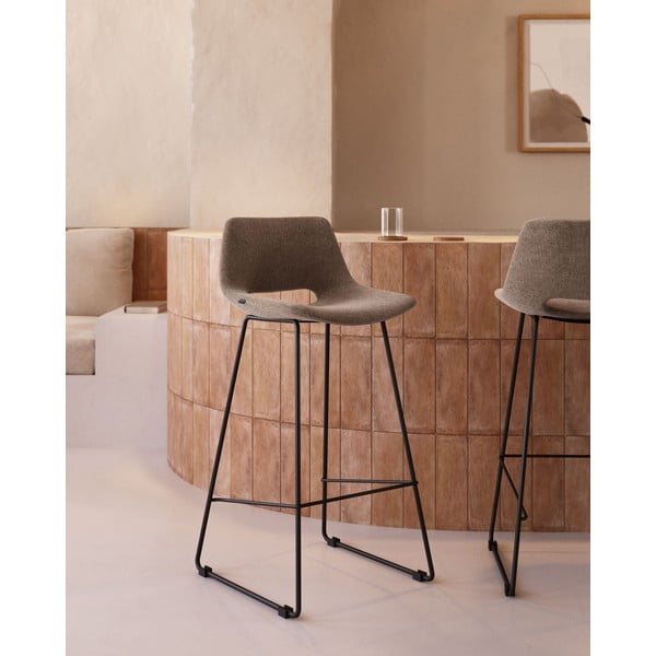 Helepruun baaritool (istme kõrgus 76 cm) Zahara - Kave Home-image-1