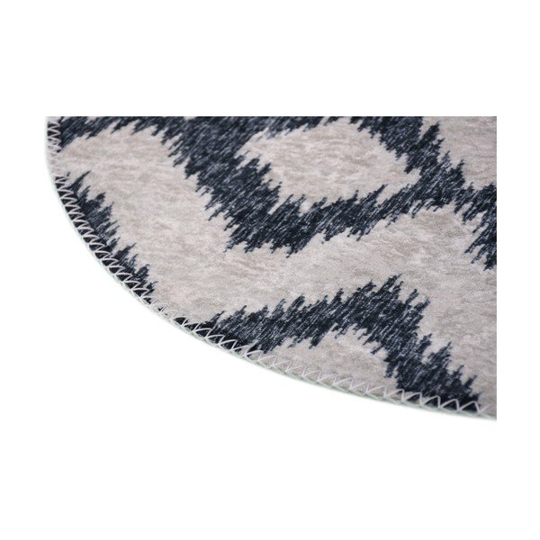 Valge/tumesinine pestav ümmargune vaip ø 100 cm - Vitaus-image-2