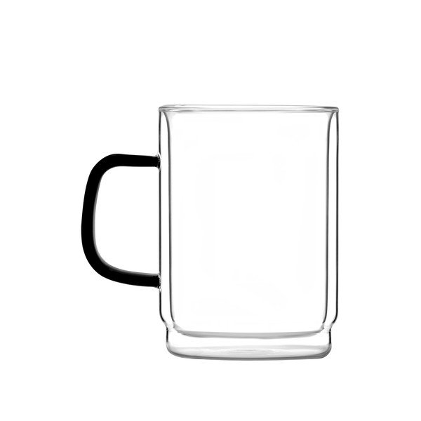 2 topelt seinaga kruusi komplekt, 350 ml Carbon - Vialli Design-image-2