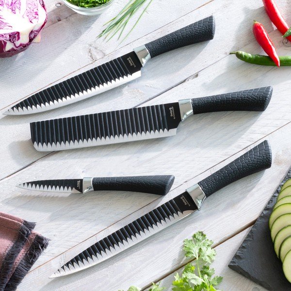 4 roostevabast terasest noa komplekt Swiss Q Shark - InnovaGoods-image-3