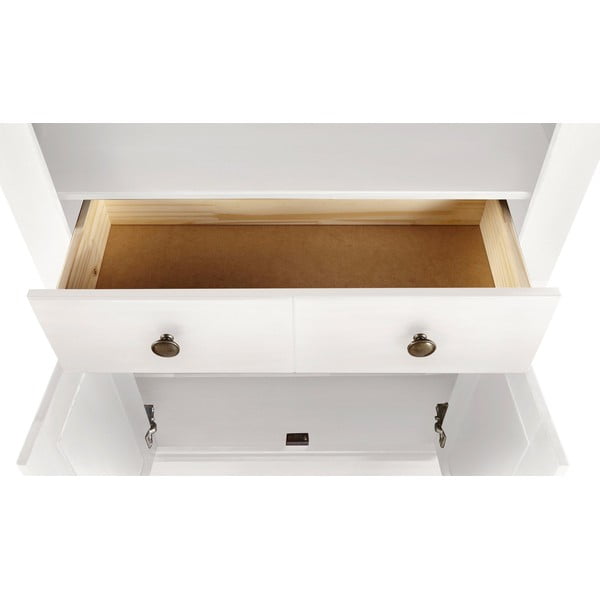 Valge männipuidust raamaturiiul 181x31 cm Mille - Støraa-image-4