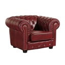 Punane nahast tugitool Norwin - Max Winzer