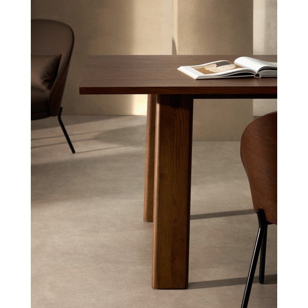 Pikendatav söögilaud pähklipuidu spoonist pealispinnaga 95x200 cm Arlen - Kave Home-image-2