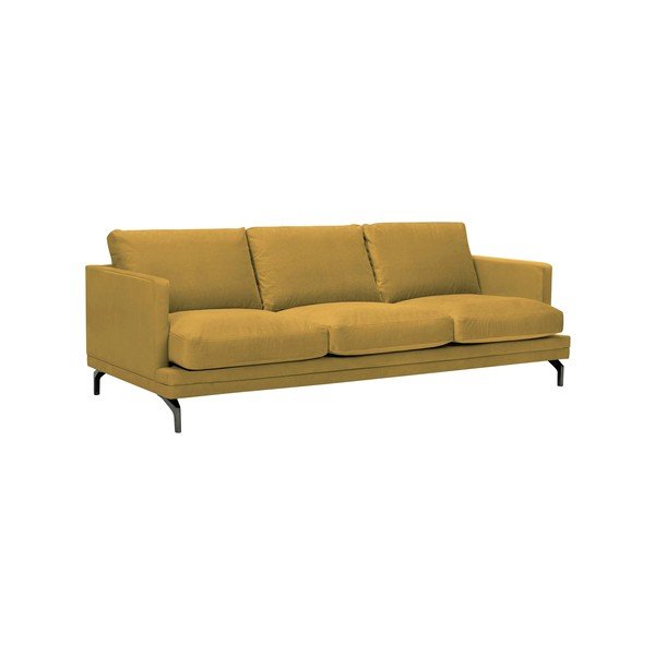 Žlutá pohovka s podnožím v černé barvě Windsor & Co Sofas Jupiter-image-1