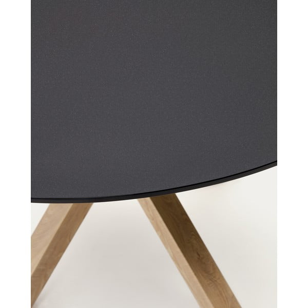 Ümmargune söögilaud klaasist pealispinnaga ø 120 cm Argo - Kave Home-image-3