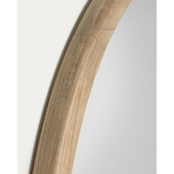 Puitraamiga seinapeegel ø 80 cm Alum - Kave Home-image-4