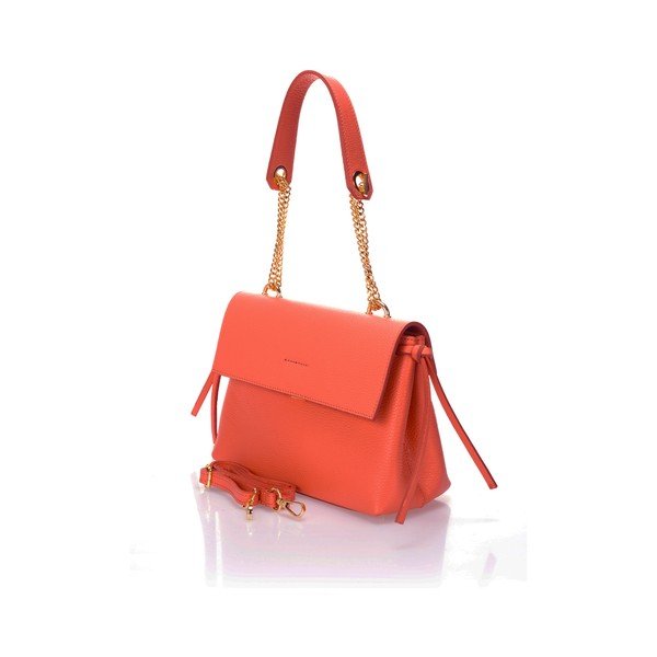 Heleoranž nahast käekott Anna - Federica Bassi-image-3