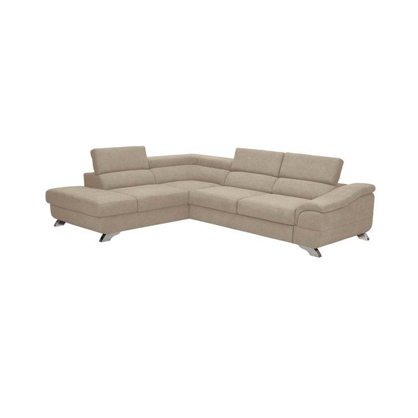 Hnědošedá rozkládací rohová pohovka se sametovým potahem Windsor & Co Sofas Gamma, levý roh-image-2