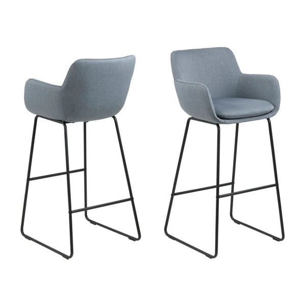 Sada 2 modrých barových židlí Actona Lisa