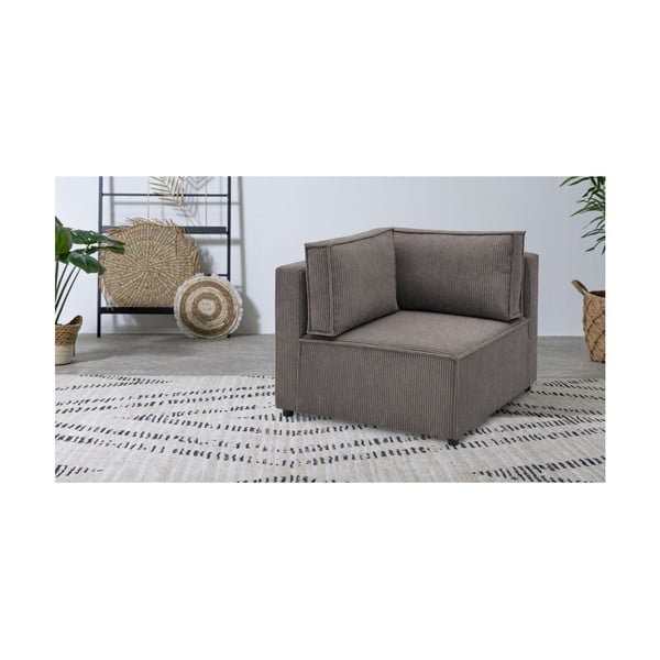 Tellisevärvi velvetist diivanimoodul, muutuv  Nihad modular - Bobochic Paris-image-1