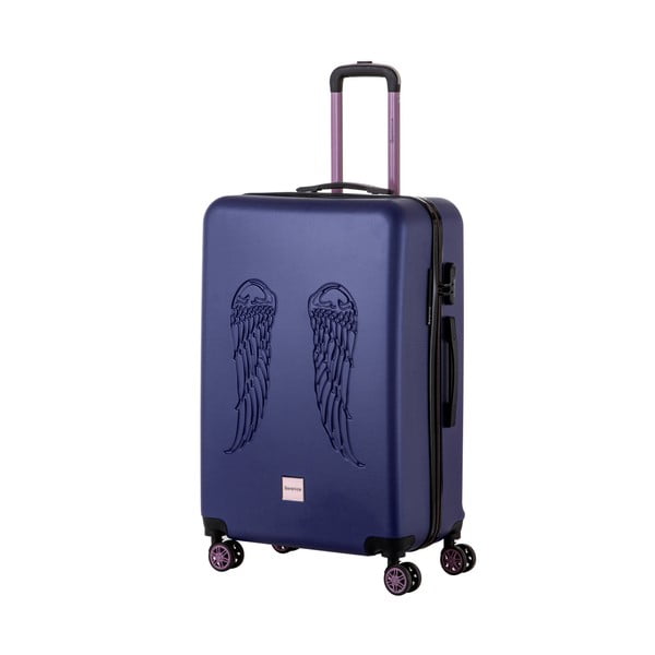 Modrý cestovní kufr Berenice Wingy, 107 l