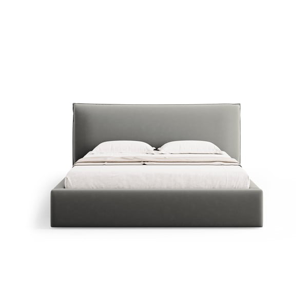 Hall polsterdatud kaheinimesevoodi koos voodipõhja ja panipaigaga 180x200 cm Elio - Milo Casa-image-3