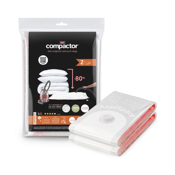 Vaakumkotid 2 tk komplektis Premium Valve L - Compactor 