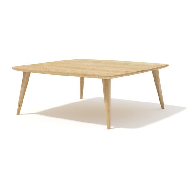 Čtvercový konferenční stolek z masivního dubového dřeva Javorina, 90 cm