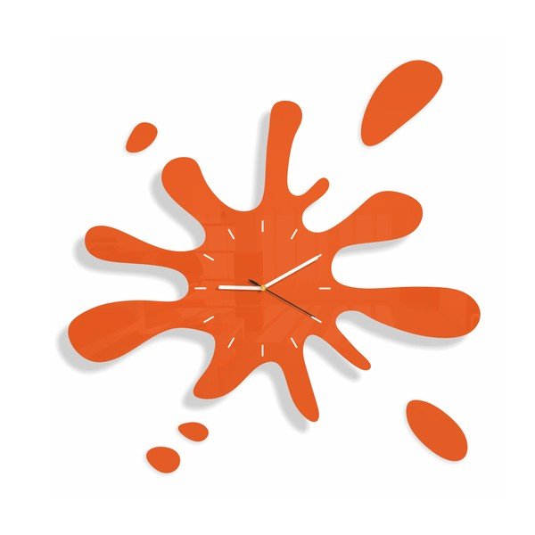 Hodiny z plexiskla Splash Orange