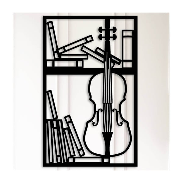 Černá nástěnná dekorace Violin