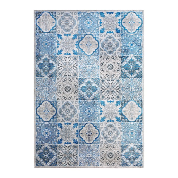 Modrý koberec DECO CARPET Double, 160 x 230 cm