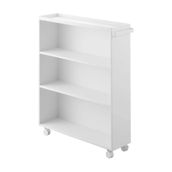 Valge metallist mobiilne riiul 59x70x16 cm Tower - YAMAZAKI