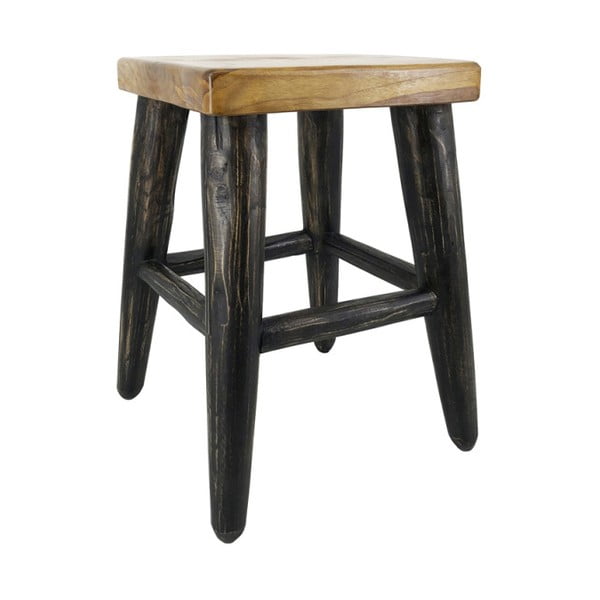 Stolička z teakového dřeva Moycor Black Legs Stool