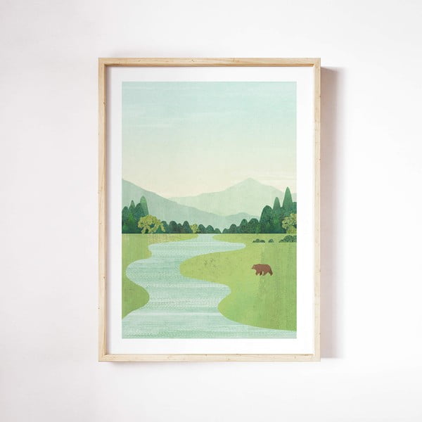 Plakat 30x40 cm Bear in the Meadow - Travelposter-image-2
