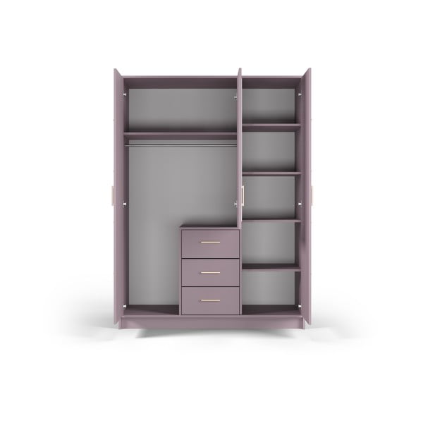 Roosa riidekapp peegliga 147x200 cm Burren - Cosmopolitan Design-image-4