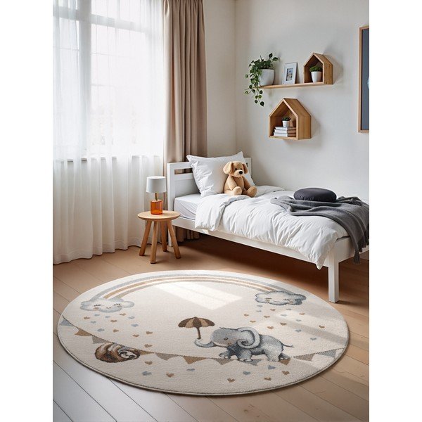 Kreem laste vaip ø160 cm Walk like an Elephant Rainbow - Villeroy&Boch-image-1