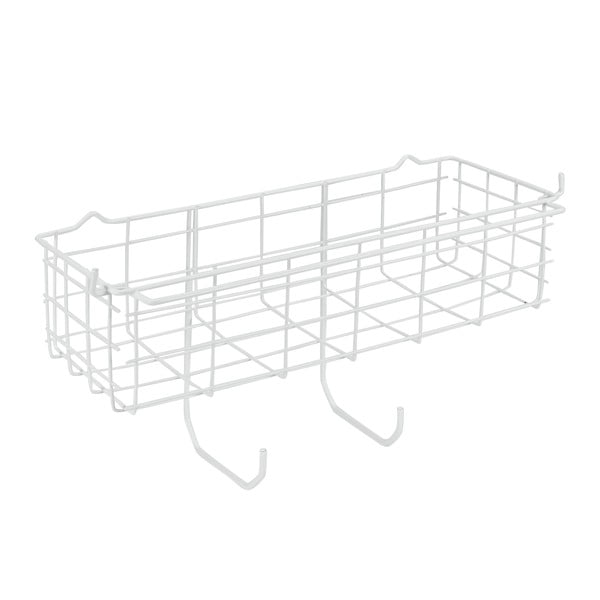 Seinale paigaldatav voolikuhoidja koos hoiuruumiga - Metaltex-image-2