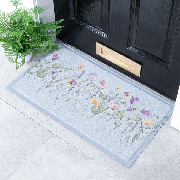 PVC uksematt 40x70 cm Blue Wild Flowers - Artsy Doormats-image-2