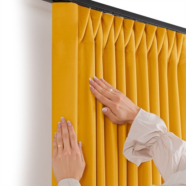 Sametist pimendav kardin sinepivärvi 400x175 cm Velto - Filumi-image-2