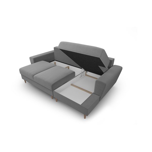 Helehall sametist panipaigaga nurgadiivanvoodi (parem nurk) Kyoto - Cosmopolitan Design-image-3