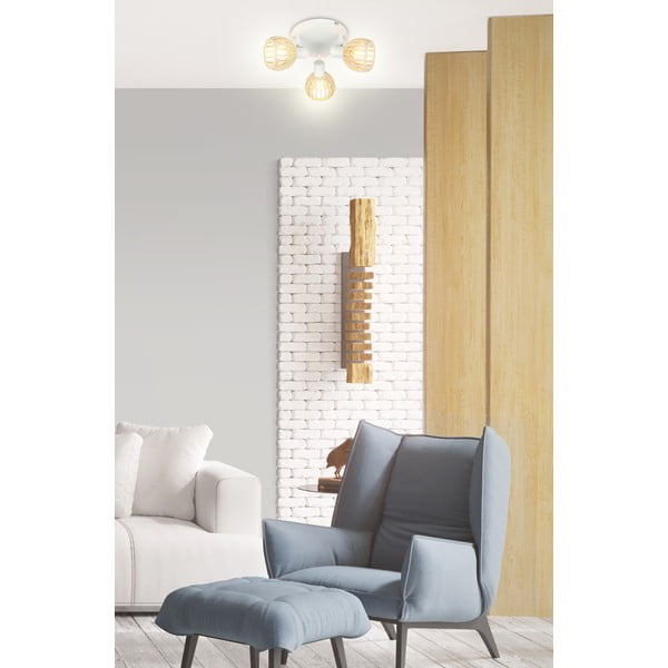 Laevalgusti valge-puiduvärvi ø 10 cm Atarri - Candellux Lighting-image-1