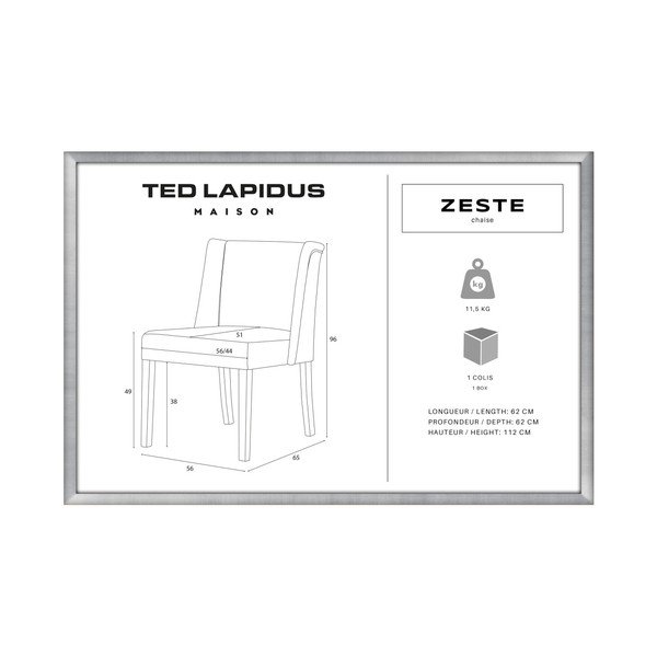 Tyrkysová židle s černými nohami z bukového dřeva Ted Lapidus Maison Zeste-image-2