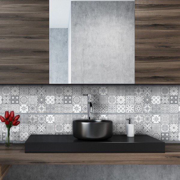 Sada 6 nástěnných samolepek Ambiance Stickers Friezes Tiles Lia, 5 x 30 cm-image-1