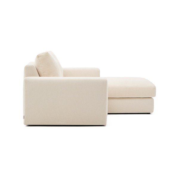 Beež šenillist nurgadiivan (parem nurk) Alea - Kave Home-image-3