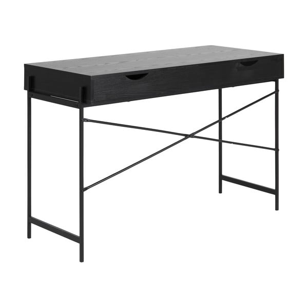 Töölaud musta lauaplaadiga 50x110 cm Angus – Actona-image-2