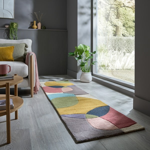 Käsitsi kootud villane vaip 60x230 cm Glow Multi - Flair Rugs-image-1