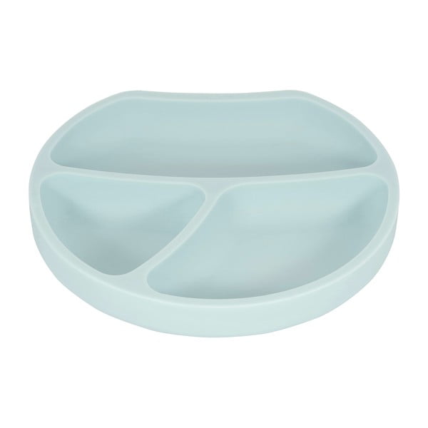 Helesinine silikoonist beebi taldrik 19x20,5 cm – Kindsgut-image-2