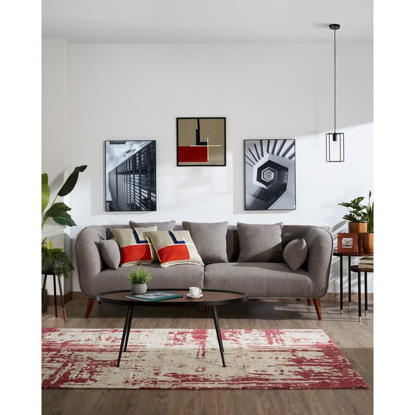 Must kohvilaud pähklipuust lauaga Kamelia - Kave Home-image-2