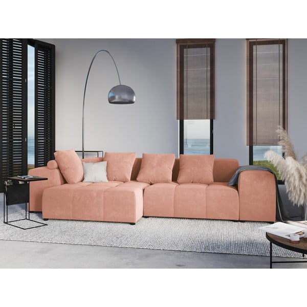 Roosa sametpadi modulaarsele diivanile Rome Velvet - Cosmopolitan Design-image-4