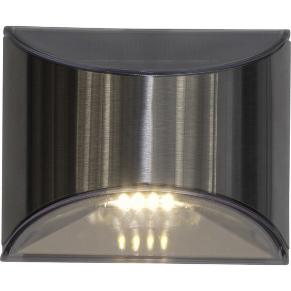 Komplekt 2 roostevabast terasest päikesepaneeliga LED-tuled seinale , kõrgus 8 cm Wally - Star Trading-image-4