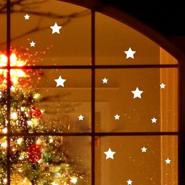 Elektrostaatiline jõulukleebis Heledad valged tähed - Ambiance