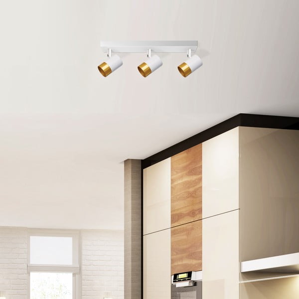 Valge-kuldne metallist varjuga  laevalgusti 44x5,5 cm Tobi - Candellux Lighting-image-1